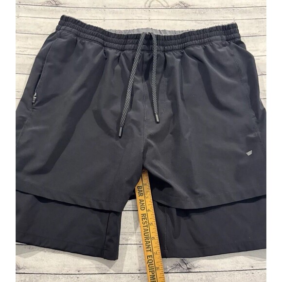 MACK WELDON Mens Stratus Compression Lined Short XL Black Zip Pockets 7” Inseam - Picture 10 of 16